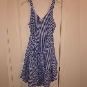 Sailor style blue and white dress